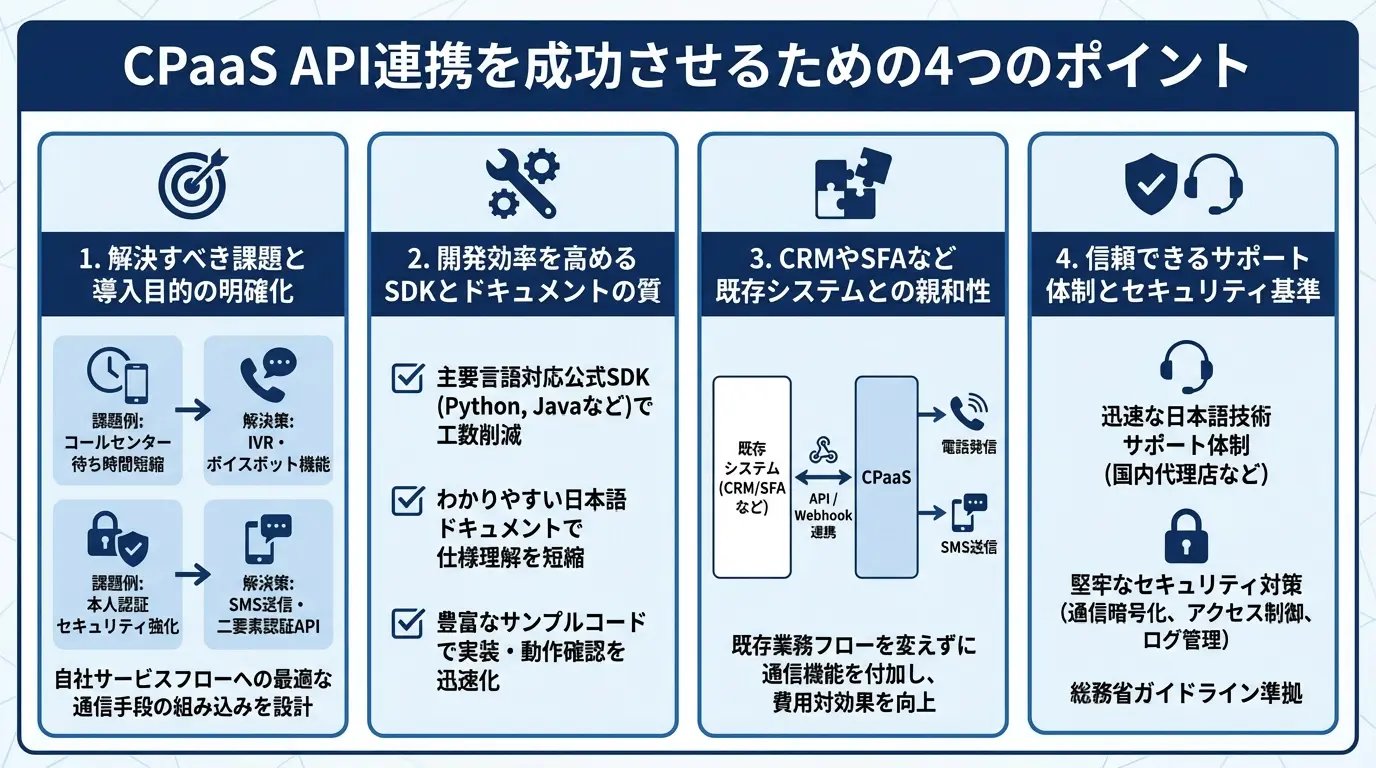 CPaaS API連携を成功させるためのポイント