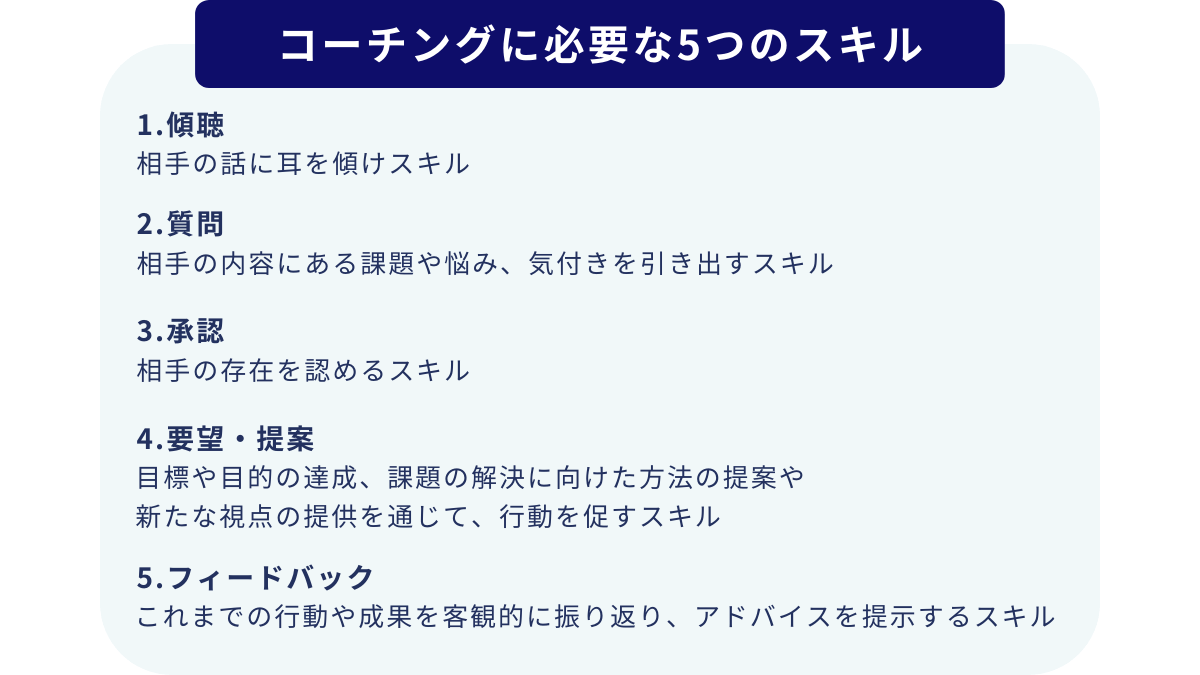 コーチングに必要な5つのスキル