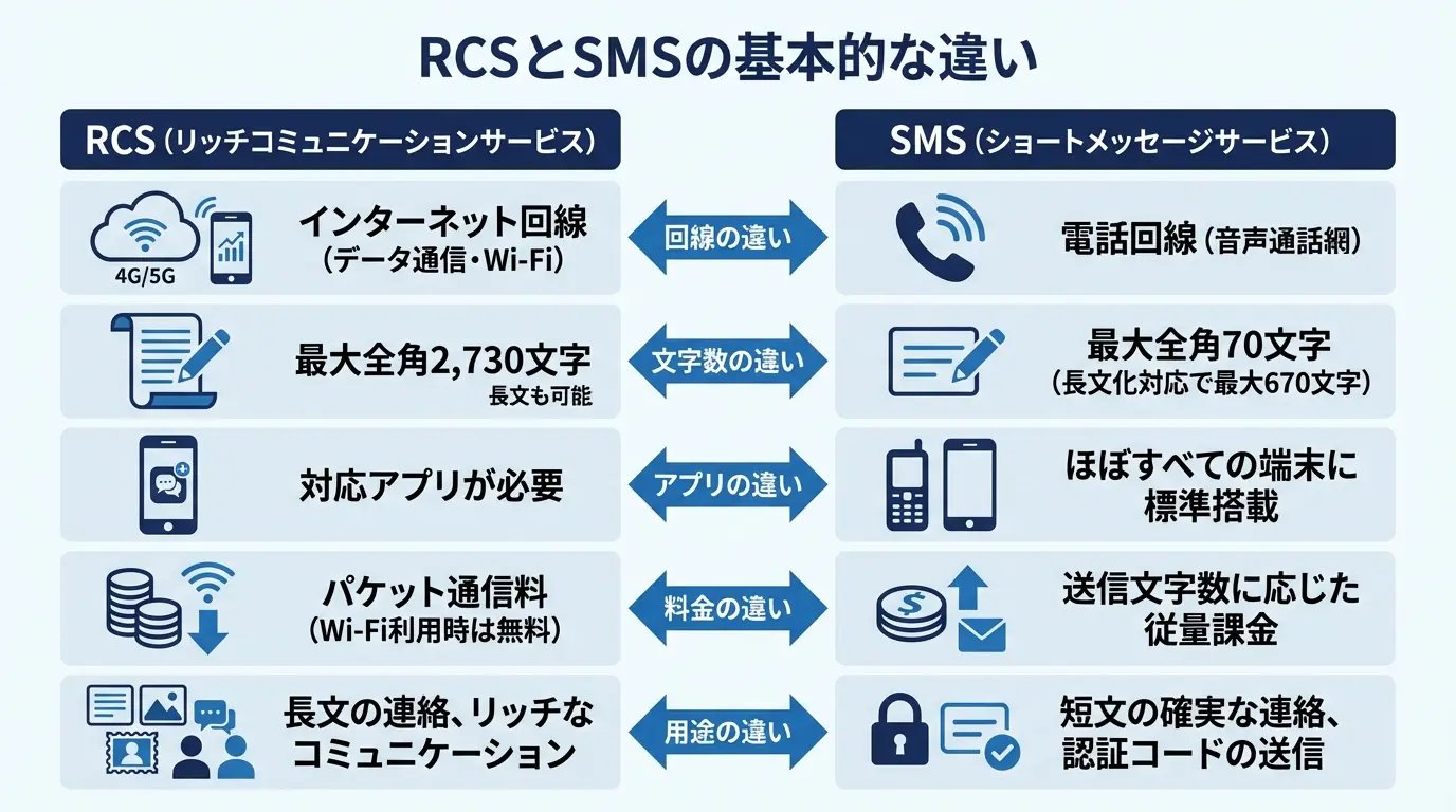 RCSとSMSの基本的な違いとは?