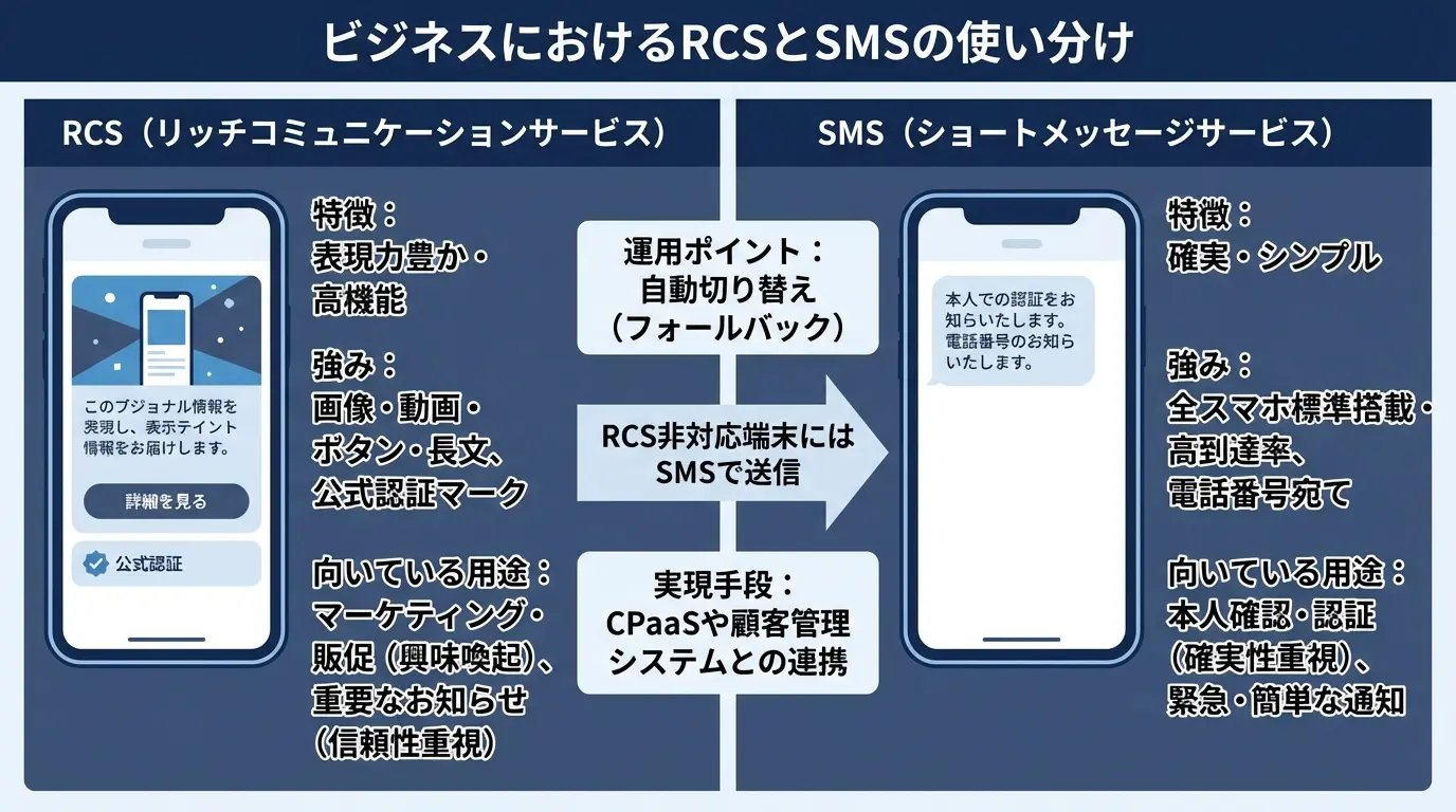 ビジネスでRCSとSMSをどう使い分ける?