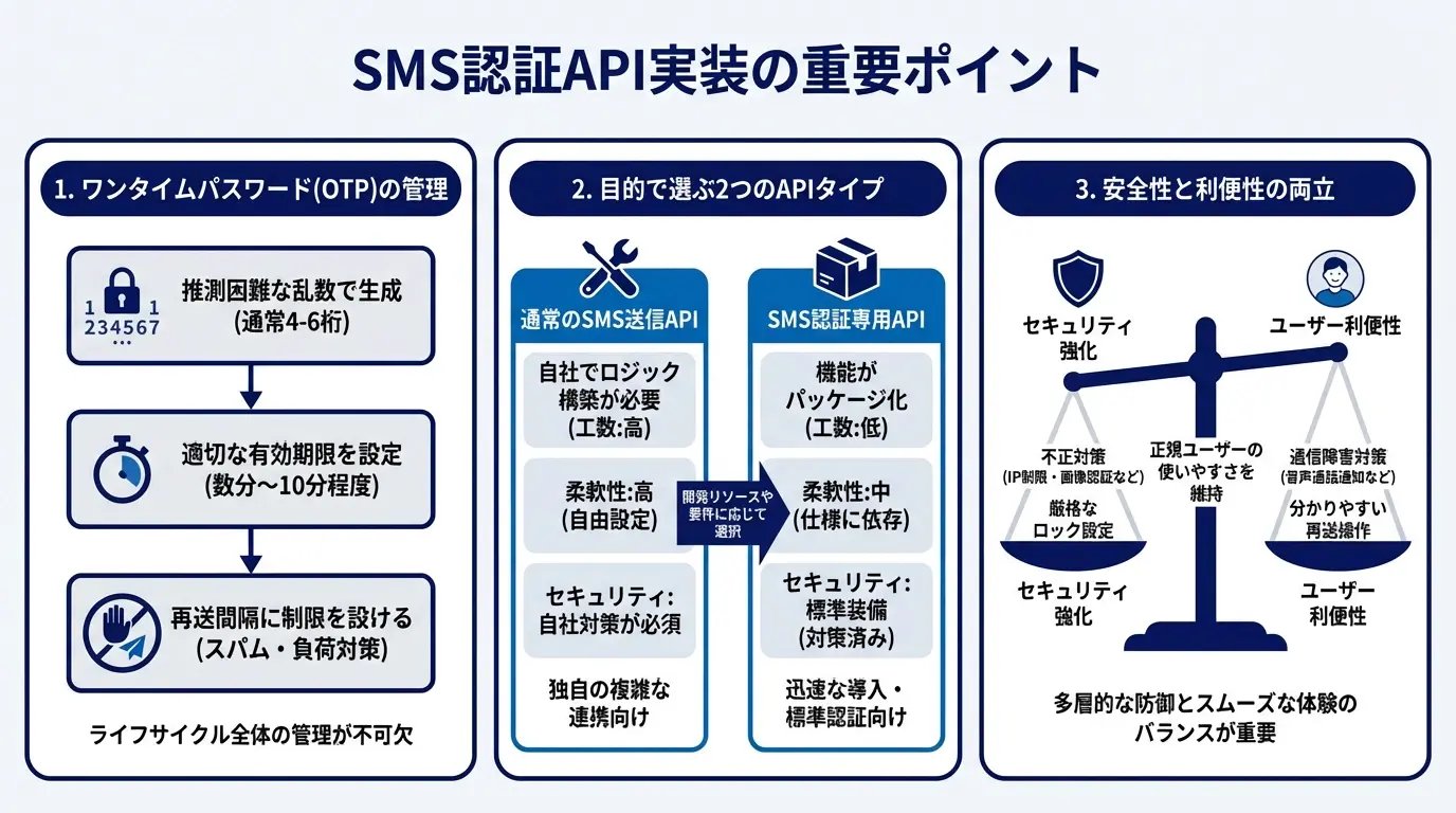 SMS認証APIの実装における注意点