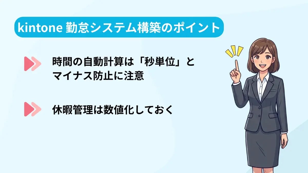 kintoneで勤怠管理システムを構築する際の設定ポイント