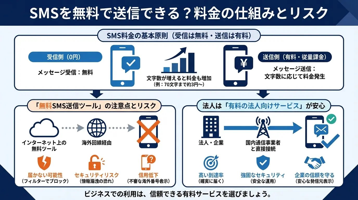 SMSを無料で送信できる?料金の仕組みから確認しよう