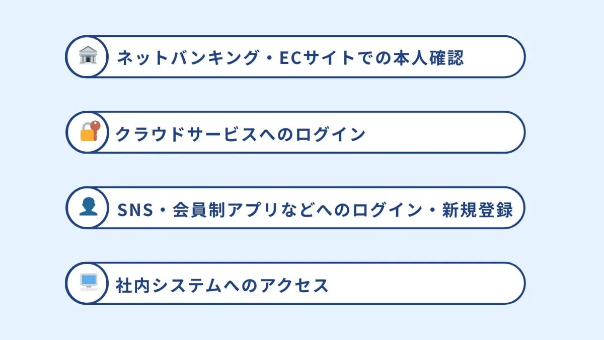 ワンタイムパスワードによる多要素認証の活用シーン