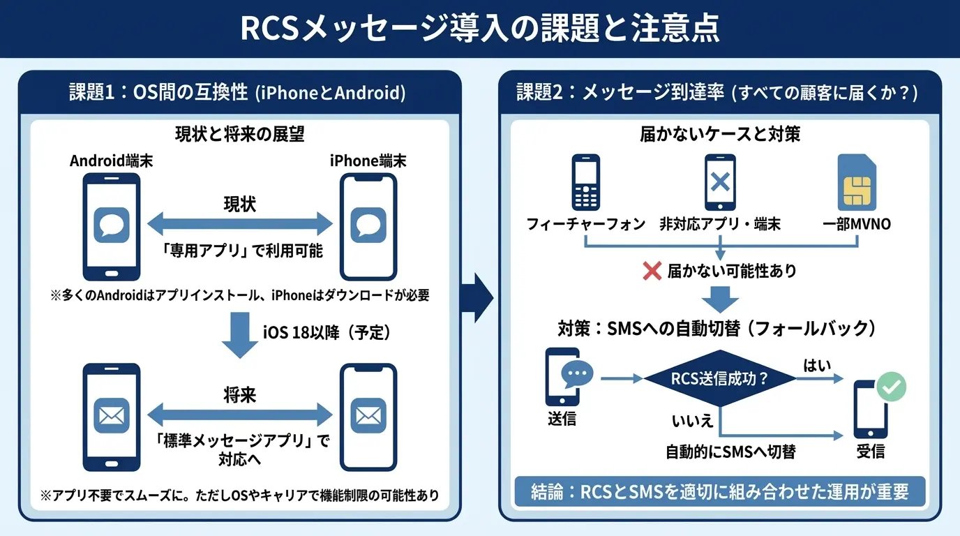 RCSメッセージの導入における課題と注意点