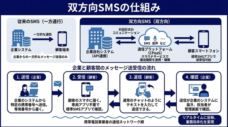双方向SMSとはどのような仕組みか?