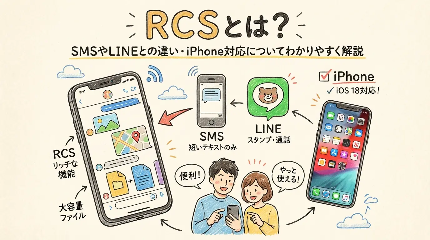 RCSとは？SMSやLINEとの違い・iPhone対応についてわかりやすく解説